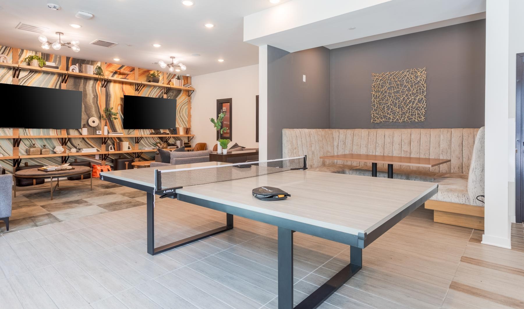 billiards table in clubhouse
